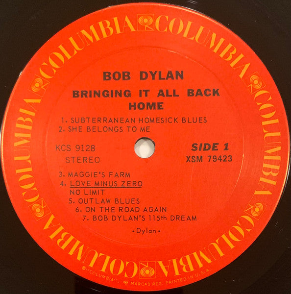 Bob Dylan : Bringing It All Back Home (LP, Album, RE, Ter)