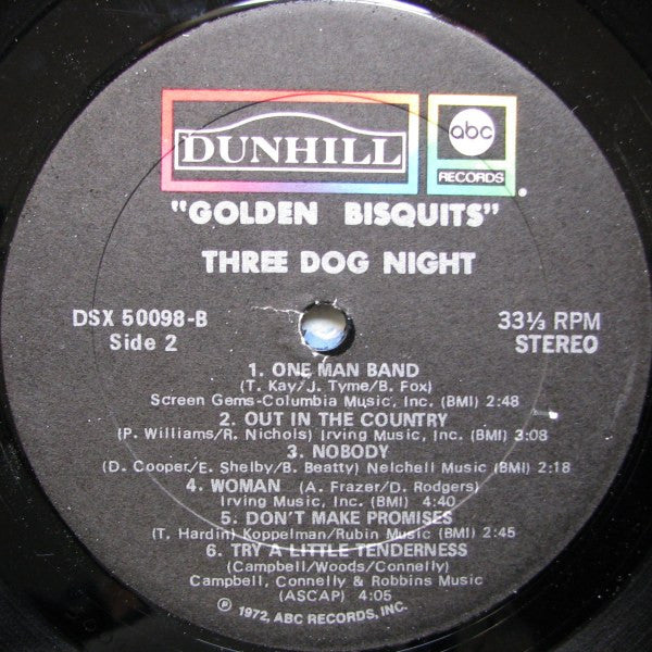 Three Dog Night : Golden Bisquits (LP, Comp, RP, Tru)