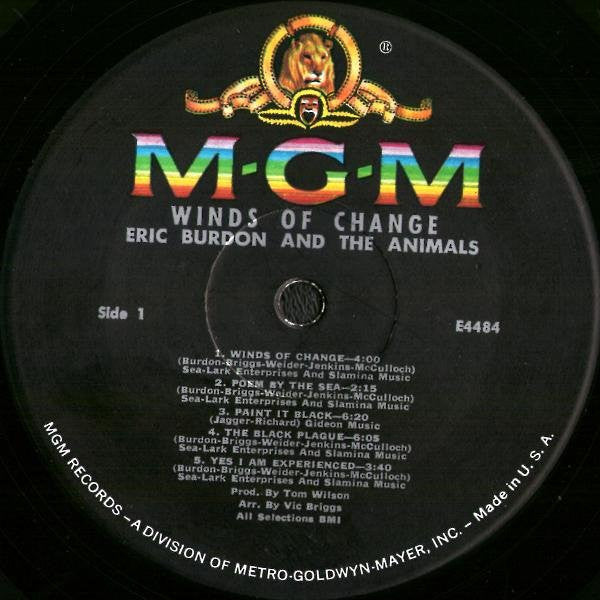 Eric Burdon & The Animals : Winds Of Change (LP, Album, Mono, Gat)