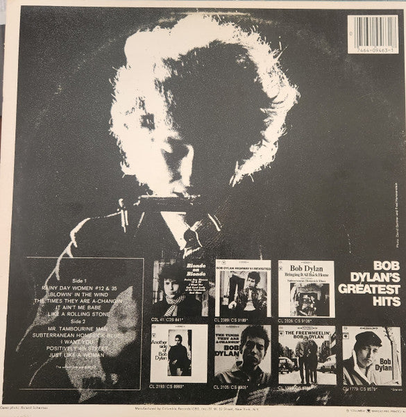 Bob Dylan : Bob Dylan's Greatest Hits (LP, Comp, RE, Ter)