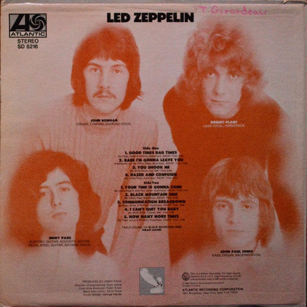 Led Zeppelin : Led Zeppelin (LP, Album, CT )