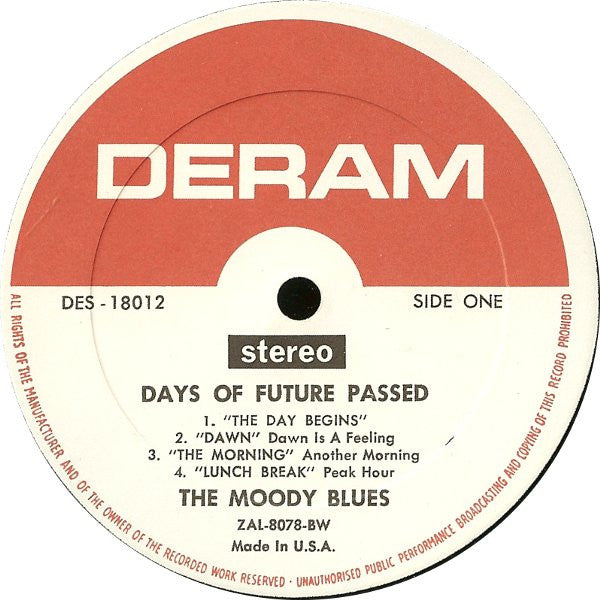 The Moody Blues : Days Of Future Passed (LP, Album, RE, Bes)