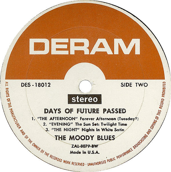 The Moody Blues : Days Of Future Passed (LP, Album, RE, Bes)