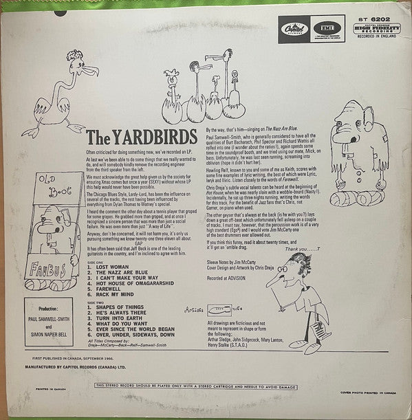 The Yardbirds : Over, Under, Sideways, Down (LP, Album, Unofficial)