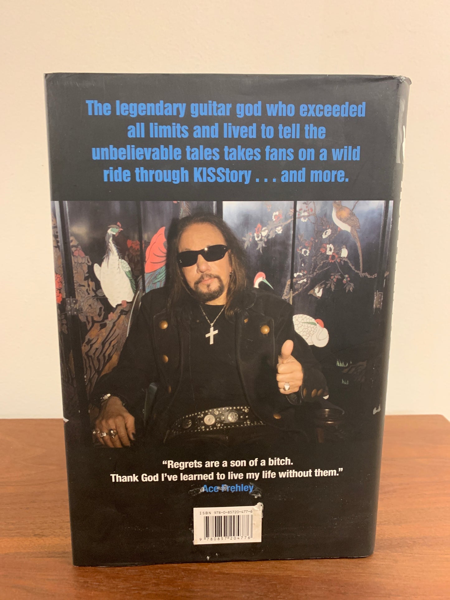 "No Regrets: A Rock 'N' Roll Memoir" by Ace Frehley Hardcover Book