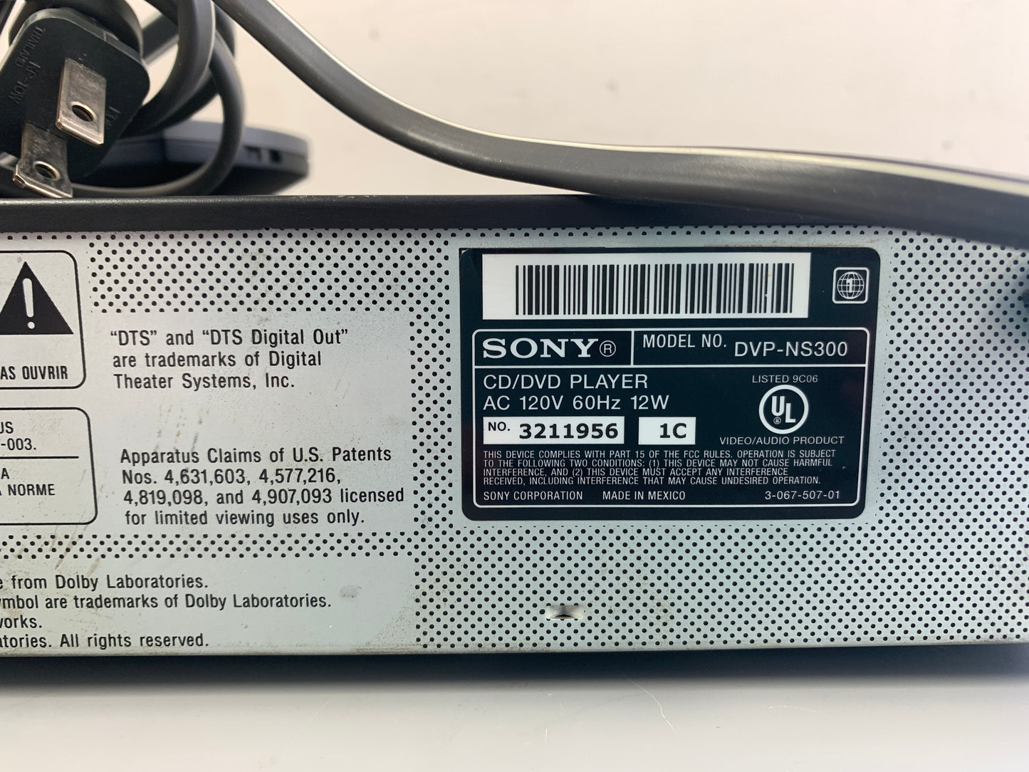 Sony DVP-NS300 DVD/CD Player * Remote