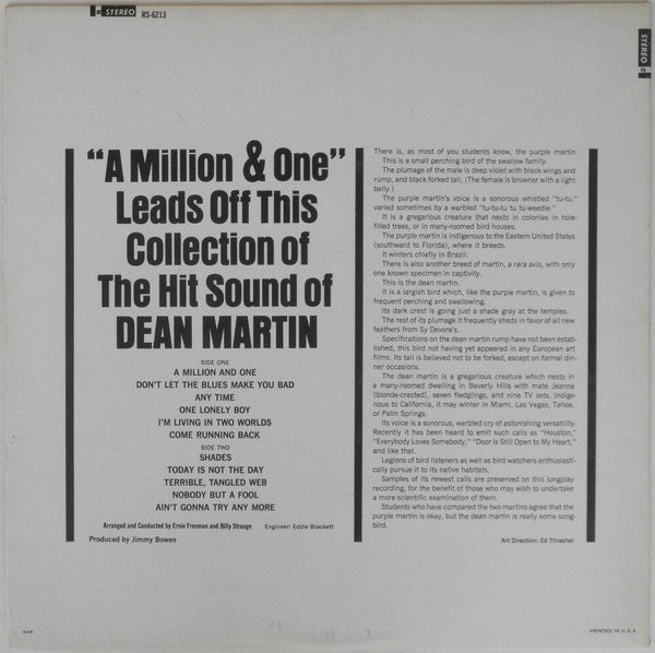 Dean Martin : The Hit Sound Of Dean Martin (LP, Album)