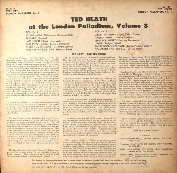 Ted Heath And His Music : Ted Heath At The London Palladium Volume 3 (LP, Album)