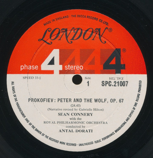 Prokofiev* / Britten* - Antal Dorati Conducting The Royal Philharmonic Orchestra, Sean Connery : Peter And The Wolf /  The Young Person's Guide To The Orchestra (LP, Album)