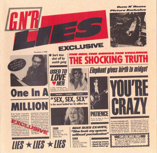 Guns N' Roses : G N' R Lies (CD, Album, Club, RE, CRC)