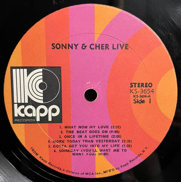 Sonny & Cher : Sonny & Cher Live (LP, Album, Gat)