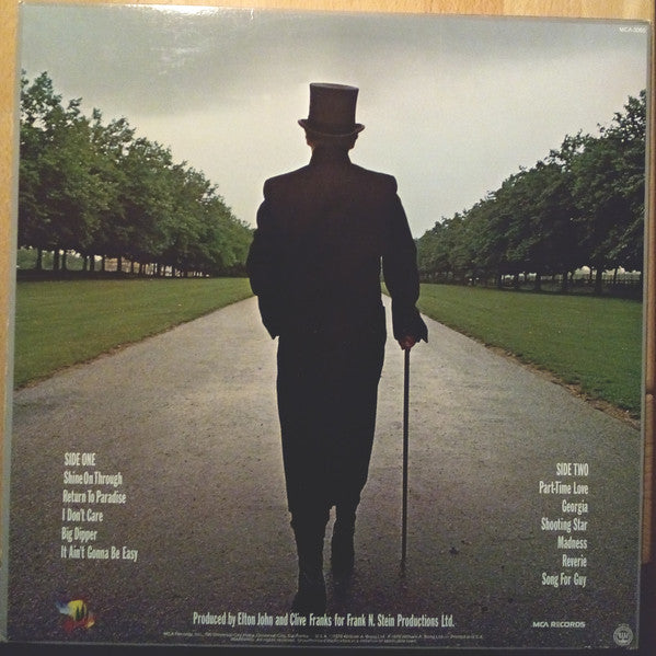 Elton John : A Single Man (LP, Album, Glo)