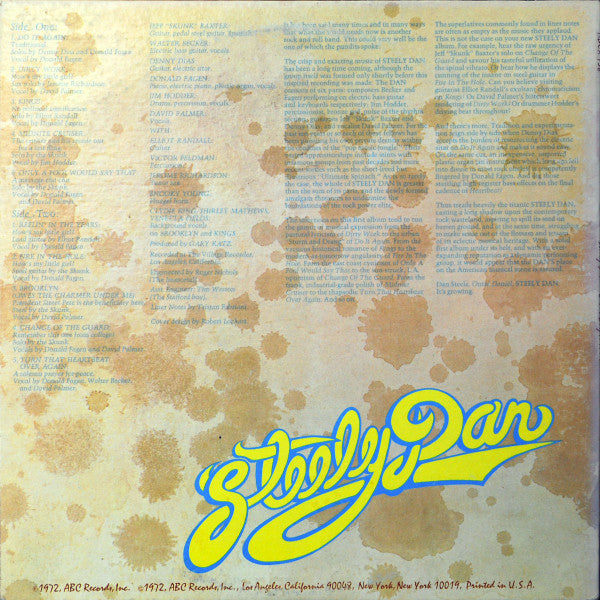 Steely Dan : Can't Buy A Thrill (LP, Album, Tru)