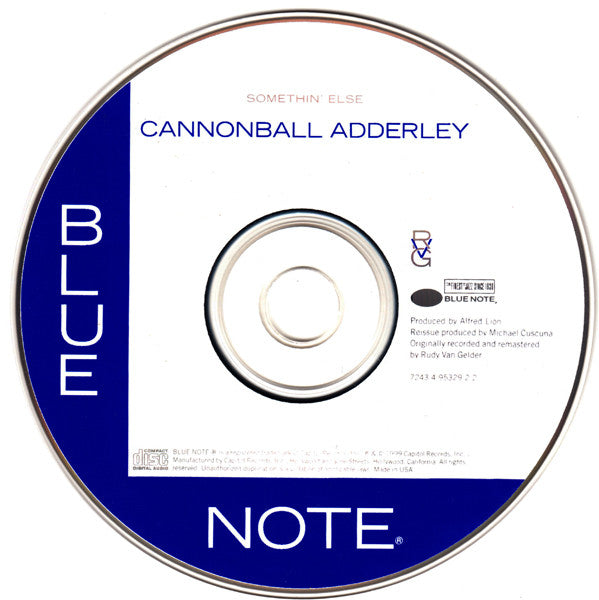 Cannonball Adderley : Somethin' Else (CD, Album, RE, RM, Son)