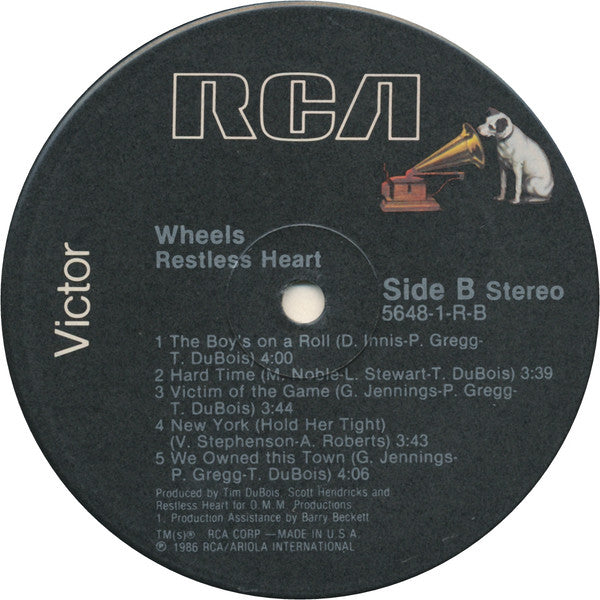 Restless Heart : Wheels (LP, Album)