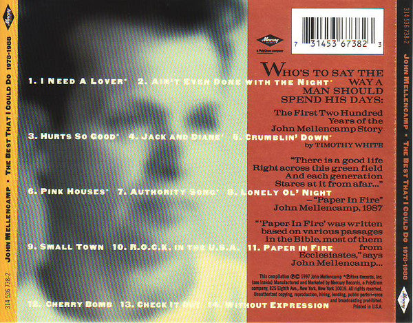 John Mellencamp* : The Best That I Could Do (1978-1988) (HDCD, Comp, PMD)