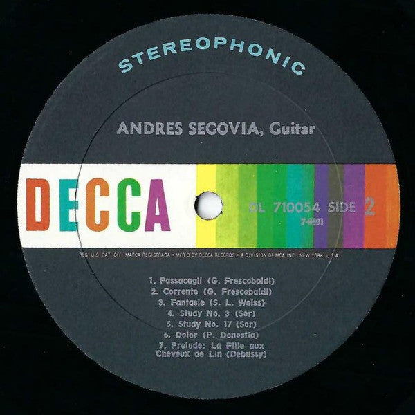 Segovia* : Five Pieces From "Platero And I" (LP, Album)