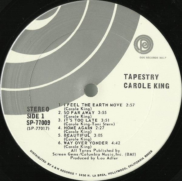 Carole King : Tapestry (LP, Album, San)