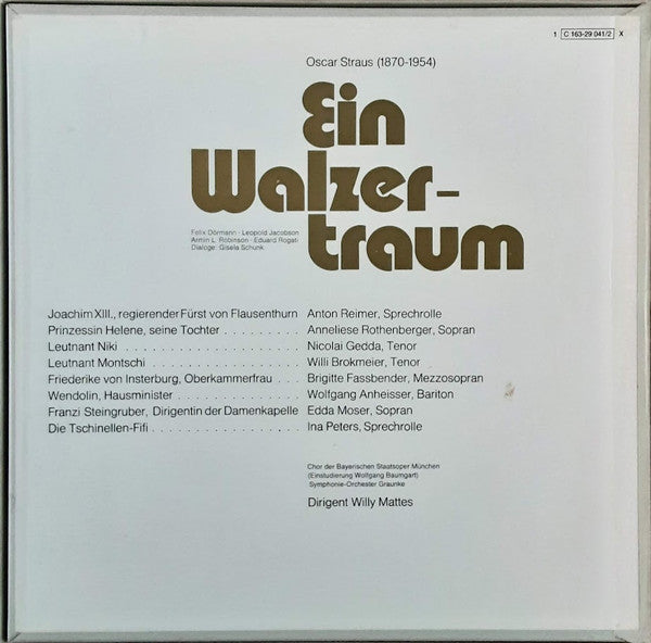 Oscar Straus - Anneliese Rothenberger, Nicolai Gedda, Chor Der Bayerischen Staatsoper München*, Symphonie-Orchester Graunke, Willy Mattes : Ein Walzertraum (Gesamtaufnahme) (2xLP + Box)