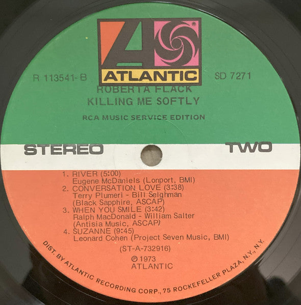 Roberta Flack : Killing Me Softly (LP, Album, Club, Ind)