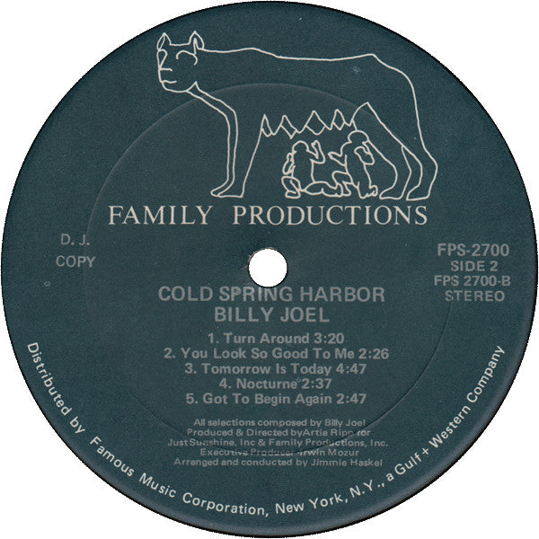 Buy Billy Joel : Cold Spring Harbor (LP, Album, Unofficial, D.J) Online for  a great price – The Turntable Store