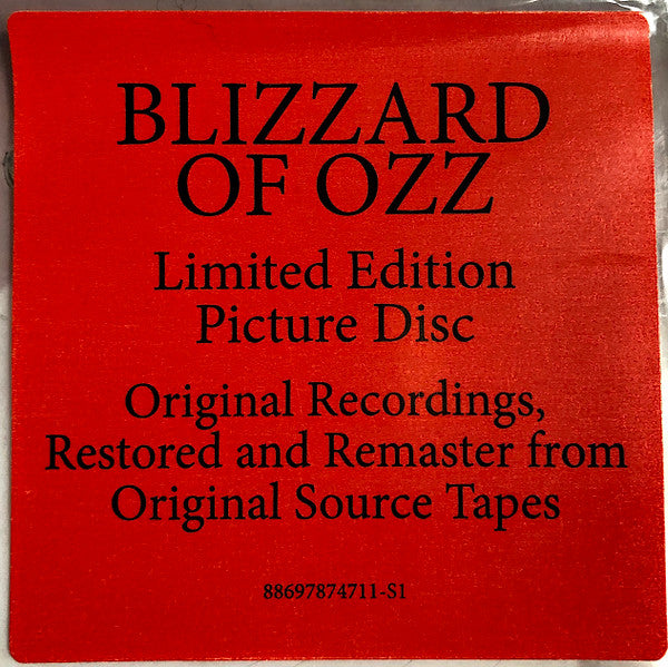 Ozzy Osbourne : Blizzard Of Ozz (LP, Album, Ltd, Pic, RE, RM)