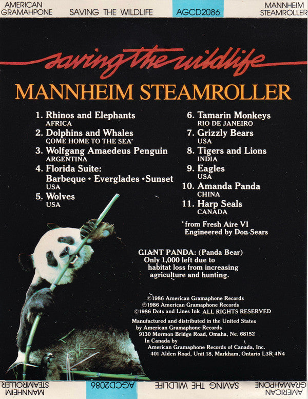 Mannheim Steamroller : Saving The Wildlife (CD, Album)