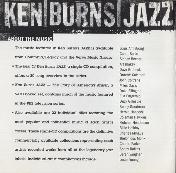 Charlie Parker : Ken Burns Jazz (CD, Comp)