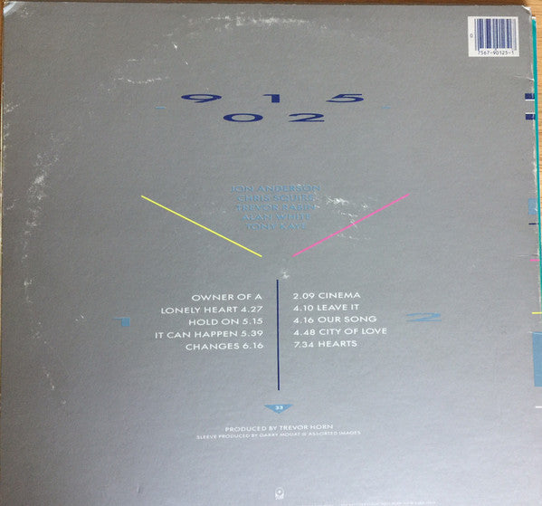 Yes : 90125 (LP, Album, Club, Car)