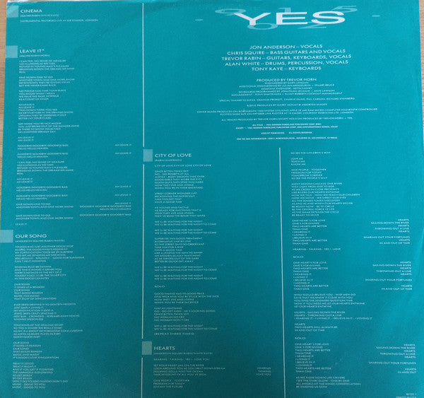 Yes : 90125 (LP, Album, Club, Car)