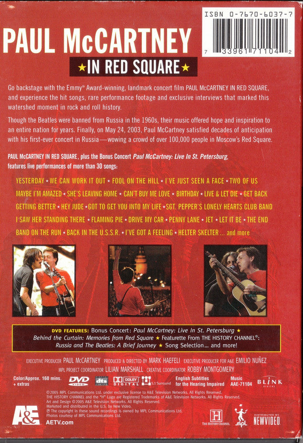 Buy Paul McCartney : ☆ In Red Square ☆ A Concert Film (DVD-V, Multichannel,  NTSC) Online for a great price – The Turntable Store