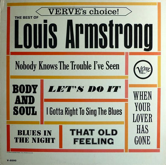 Louis Armstrong : The Best Of Louis Armstrong (LP, Comp, Mono)