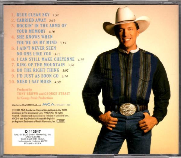 George Strait : Blue Clear Sky (HDCD, Album, Club)