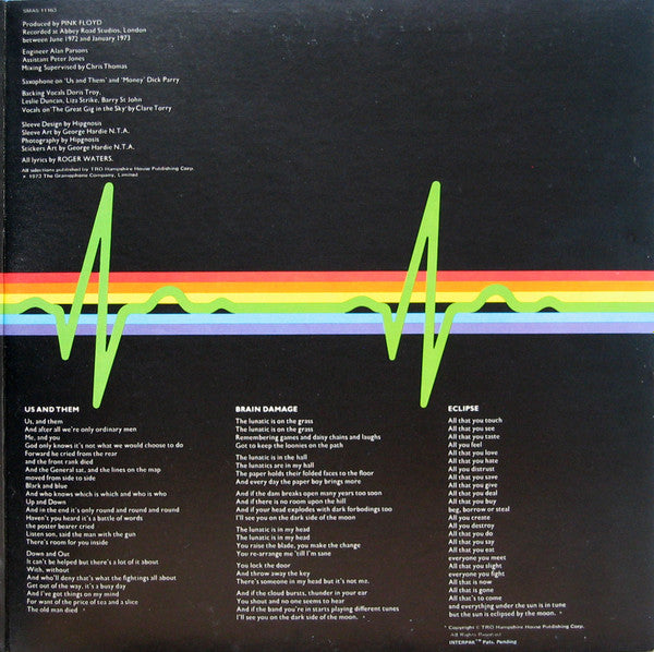 Pink Floyd : The Dark Side Of The Moon (LP, Album, Win)