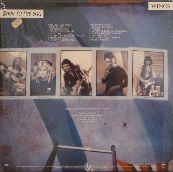 Wings (2) : Back To The Egg (LP, Album, Pit)