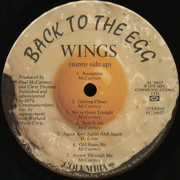 Wings (2) : Back To The Egg (LP, Album, Pit)