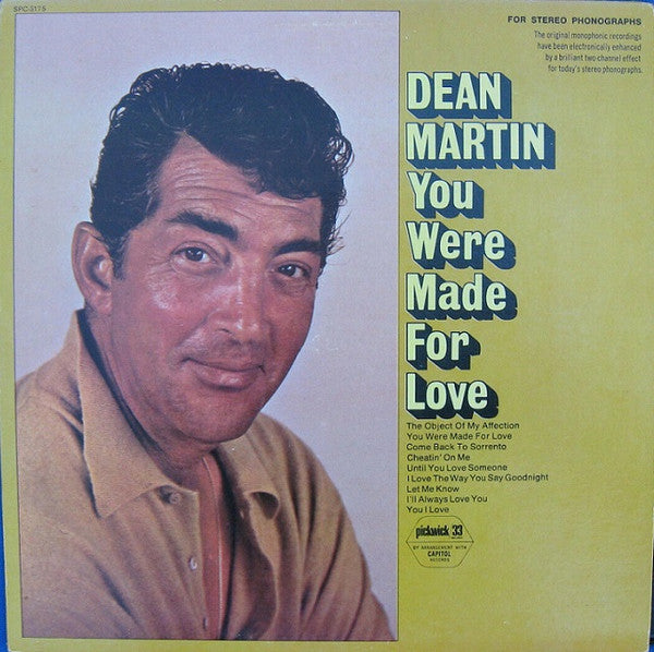 Dean Martin : You Were Made For Love (LP, Comp)