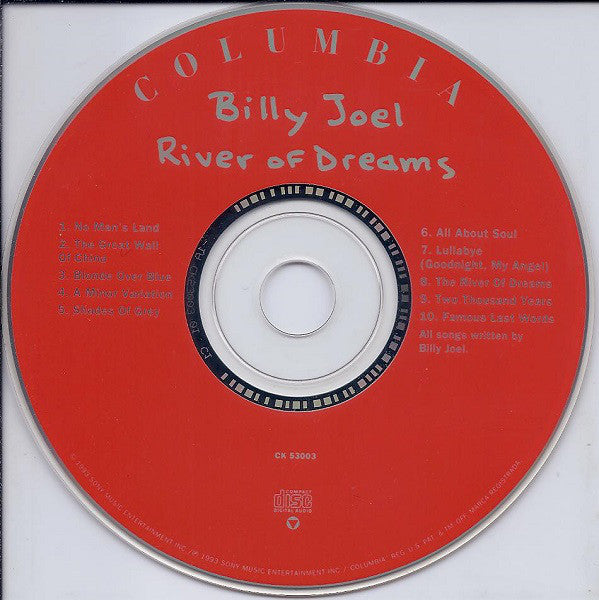 Billy Joel : River Of Dreams (CD, Album, Pit)