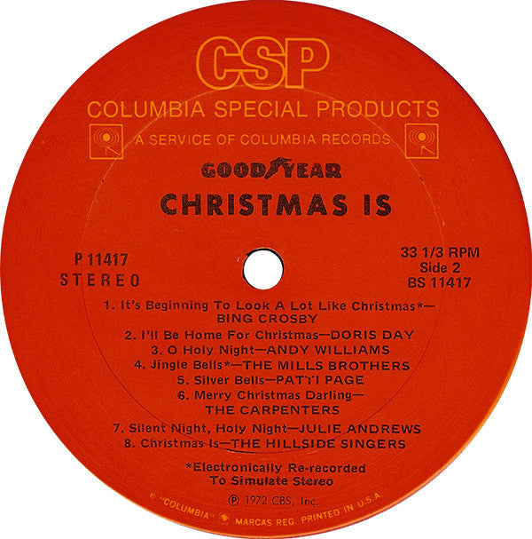 Various : Christmas Is... (Memorable Songs Of Christmas By Great Artists Of Our Time) (LP, Comp, Ter)