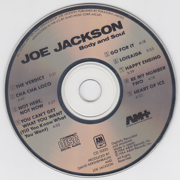 Joe Jackson : Body And Soul (CD, Album)