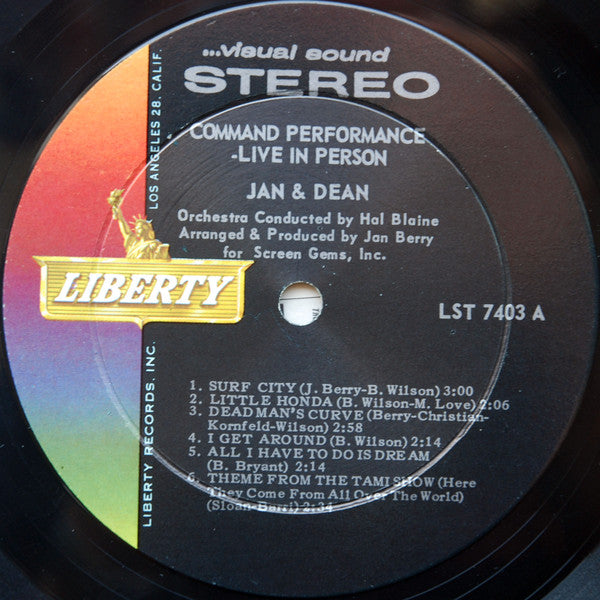 Jan & Dean : Command Performance/Live In Person (LP, Album, Roc)