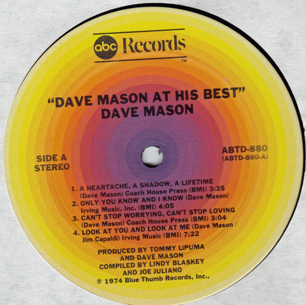 Dave Mason : Dave Mason At His Best (LP, Comp)