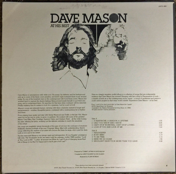 Dave Mason : Dave Mason At His Best (LP, Comp)