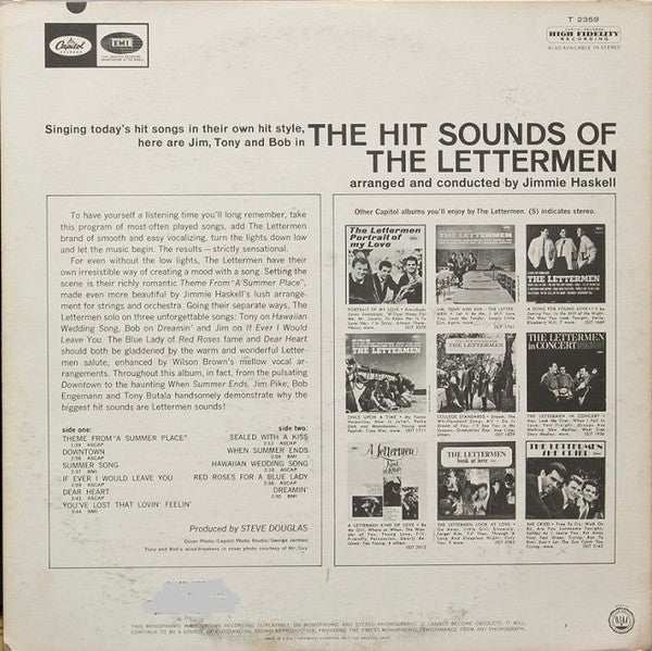 The Lettermen : The Hit Sounds Of The Lettermen (LP, Album)