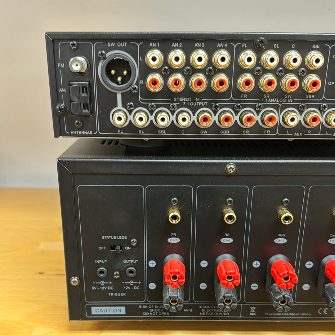 Emotiva UPA-700 Power Amplifier & UMC-200 Preamplifier * boxes * manuals * remote