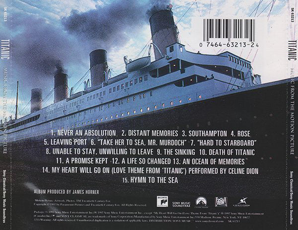 James Horner : Titanic (Music From The Motion Picture) (CD, Album)