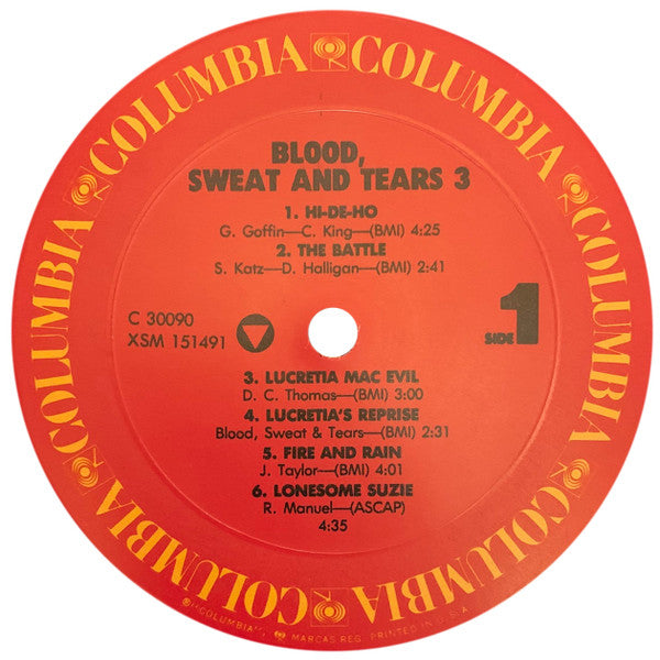 Blood, Sweat & Tears* : Blood, Sweat And Tears 3 (LP, Album, RE)