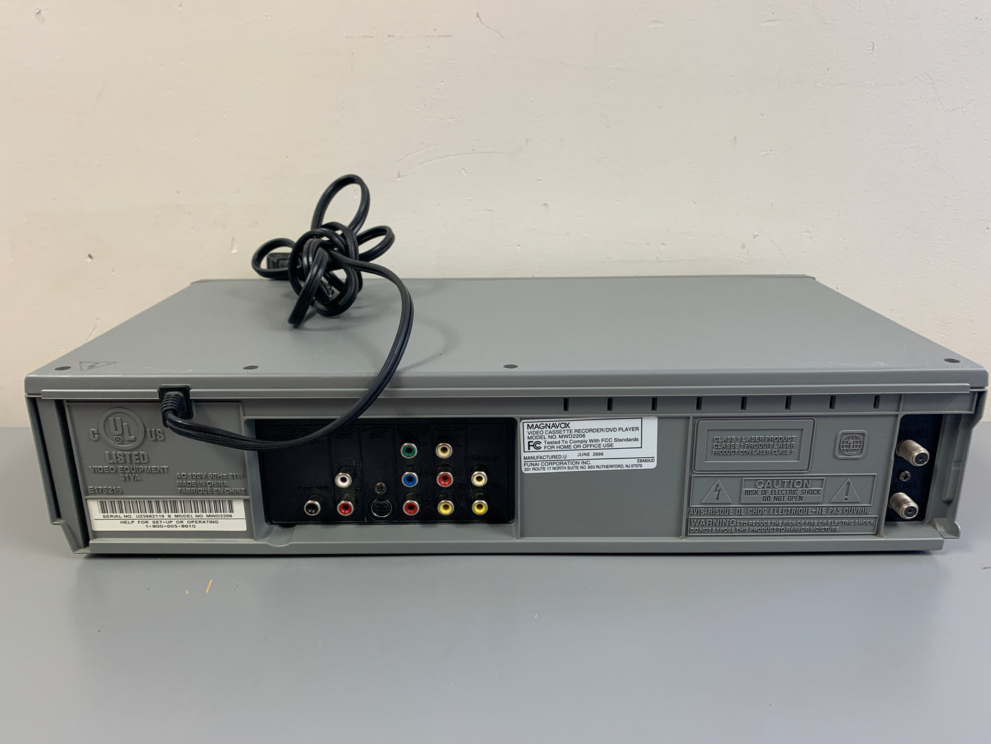 Magnavox MWD2206 DVD/VCR Player