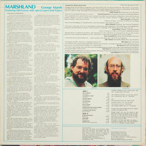 George Marsh Featuring Mel Graves : Marshland (LP, Album)