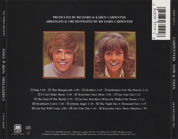 Carpenters : Now & Then (CD, Album, RE, RM)